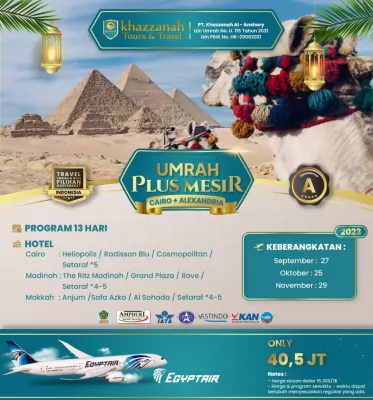 Paket Umroh Promo Plus Kairo Agustus Untuk 2 Orang Di Pebayuran